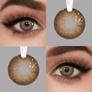 2 Pieces  Brown Color Contact Lenses Eye Makeup Soft Contact Lenses