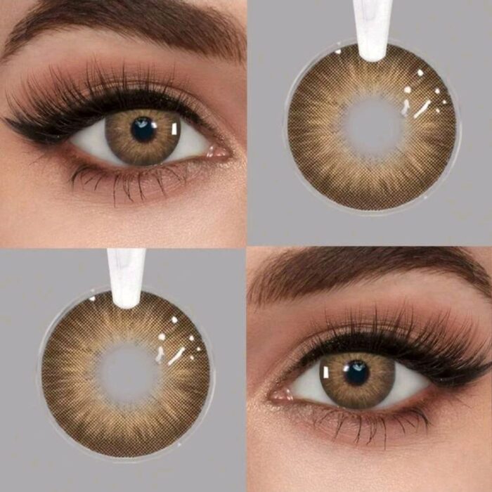 2 Pieces  Brown Color Contact Lenses Eye Makeup Soft Contact Lenses