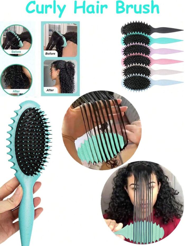 New Curl Defining Brush – Anti-Frizz Detangling Curl Brush, No-Pull Styling Tool For Perfect Curly & Wavy Hair - Image 2