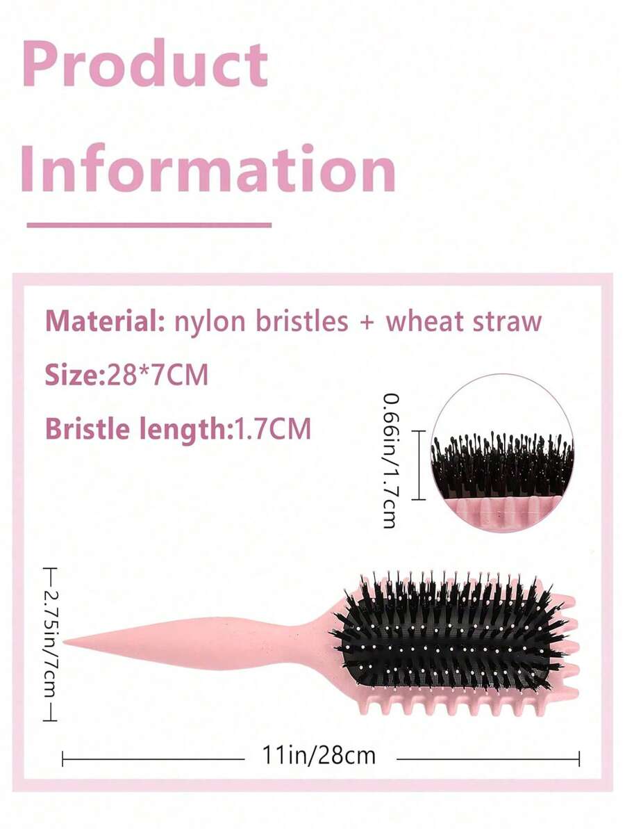 New Curl Defining Brush – Anti-Frizz Detangling Curl Brush, No-Pull Styling Tool For Perfect Curly & Wavy Hair - Image 3