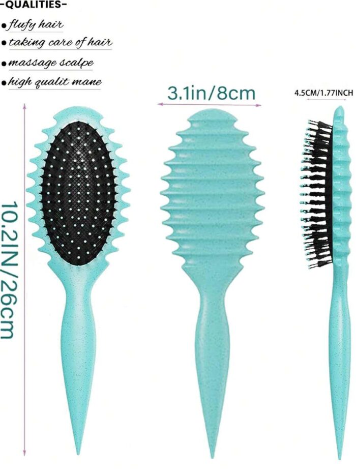 New Curl Defining Brush – Anti-Frizz Detangling Curl Brush, No-Pull Styling Tool For Perfect Curly & Wavy Hair - Image 4