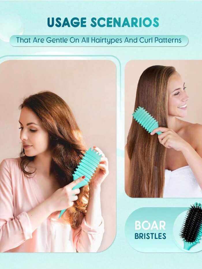 New Curl Defining Brush – Anti-Frizz Detangling Curl Brush, No-Pull Styling Tool For Perfect Curly & Wavy Hair - Image 7