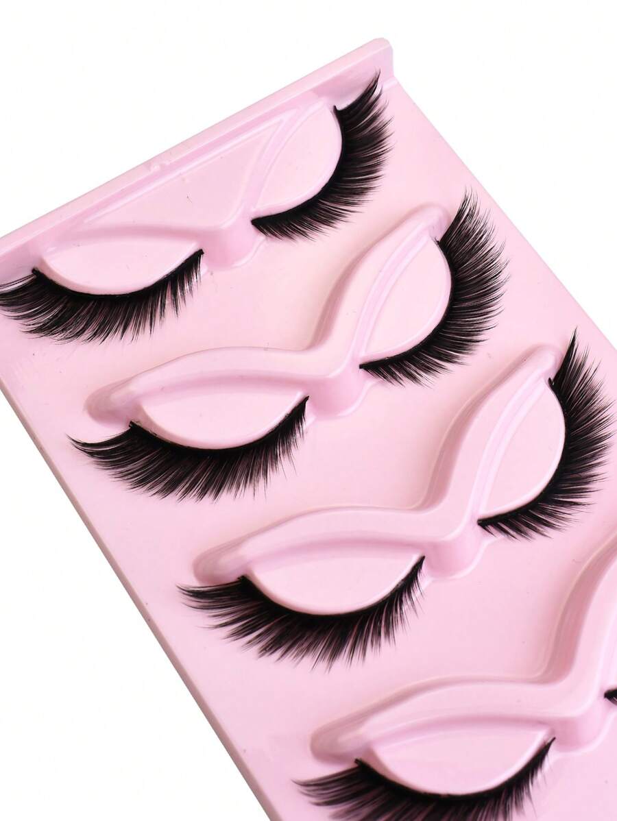 5 Pairs/Pack Cat Eye False Eyelashes Fox Eye Angel Artificial Mink Super Large Curly Fluffy False Eyelashes Natural Makeup Effect - Image 5