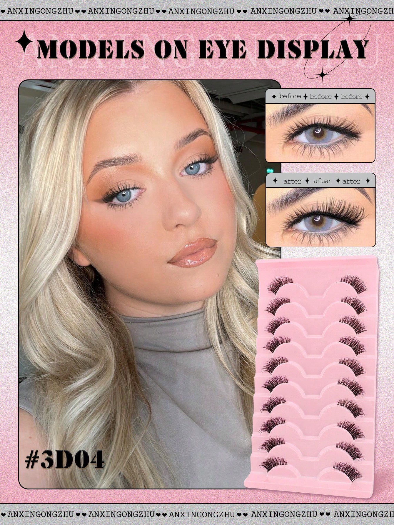 10 Pairs Clear Band Half Lashes Natural Look Wispy Fluffy Cat Eye Look Natural Short Accent Lashes - Image 3