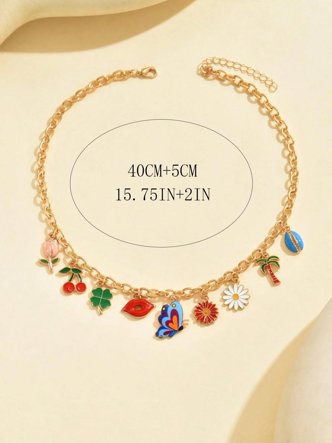 1pc Summer Multi-Element Combination Pendant Necklace - Image 3