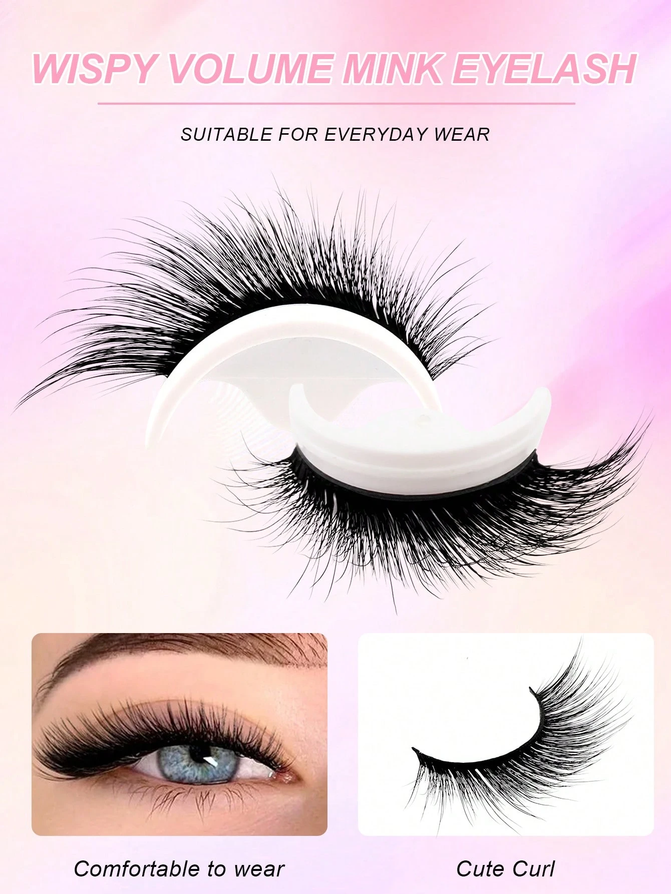 5 Pairs Full False Eyelashes Cat Eye Lashes Faux Mink Eyelashes Natural Long Full Strip Lashes Winged End Eye Elongated - Image 3