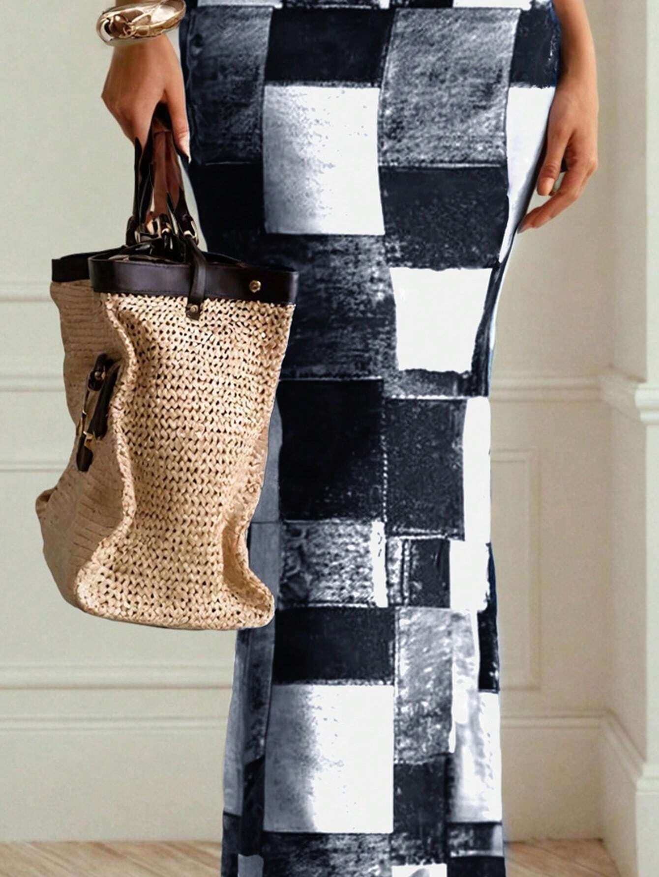 Chiquease Women's Plaid Printed Sleeveless Summer Cami Dress Maxi Women Outfit - Image 3