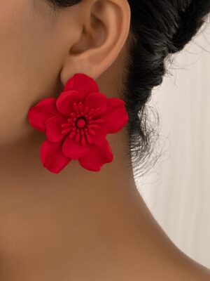 Flower Design Stud Earrings