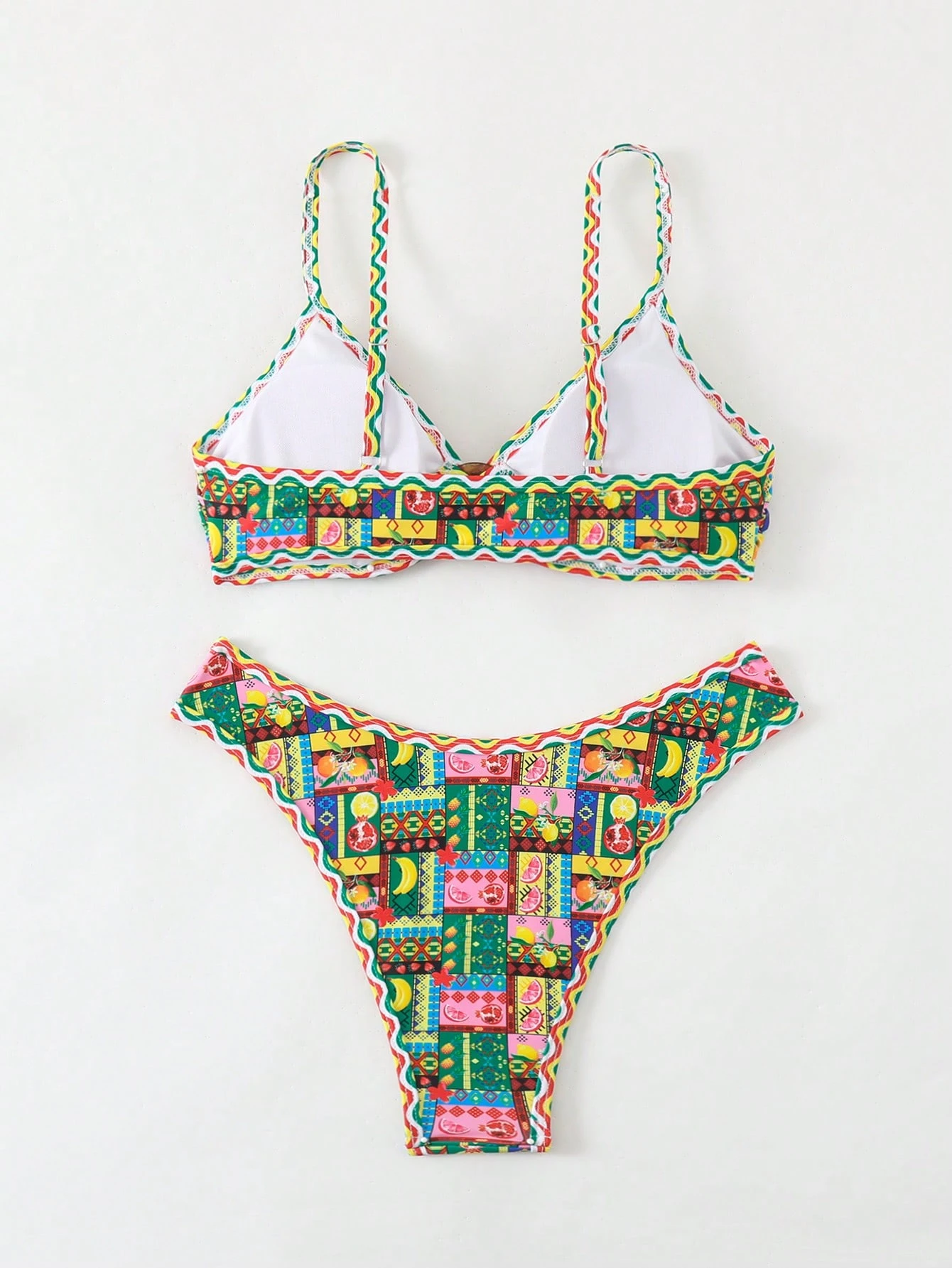 Swim Mod Springbreak Women's Vacation Party Casual Summer Beach Floral Print Wireless Bikini - Image 5