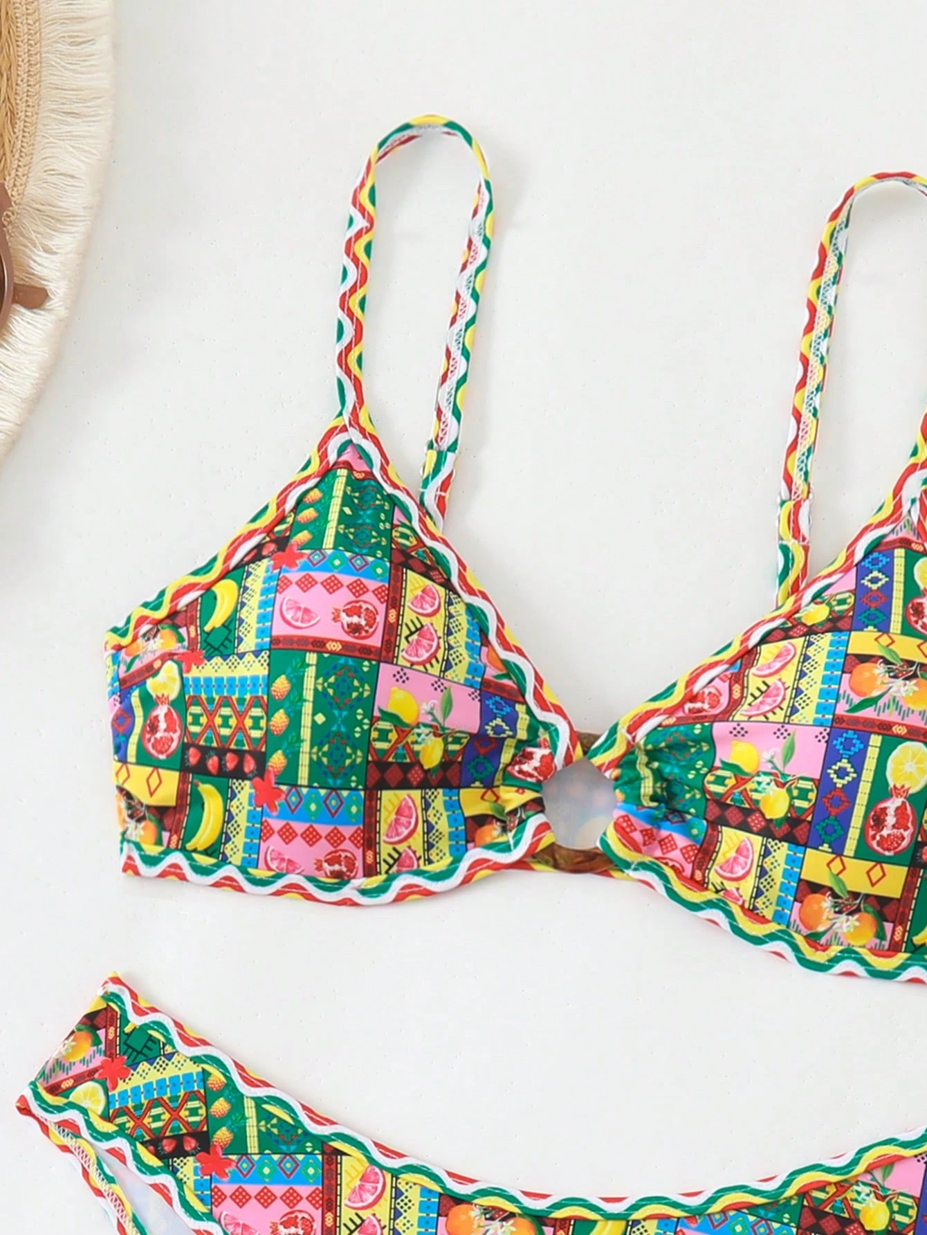 Swim Mod Springbreak Women's Vacation Party Casual Summer Beach Floral Print Wireless Bikini - Image 4