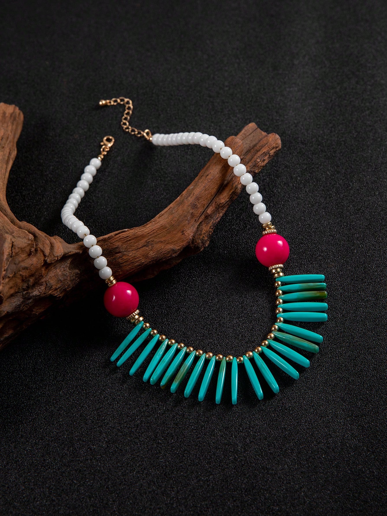 imoli 1pc Fashionable Handmade Acrylic Beaded Necklace - Image 4