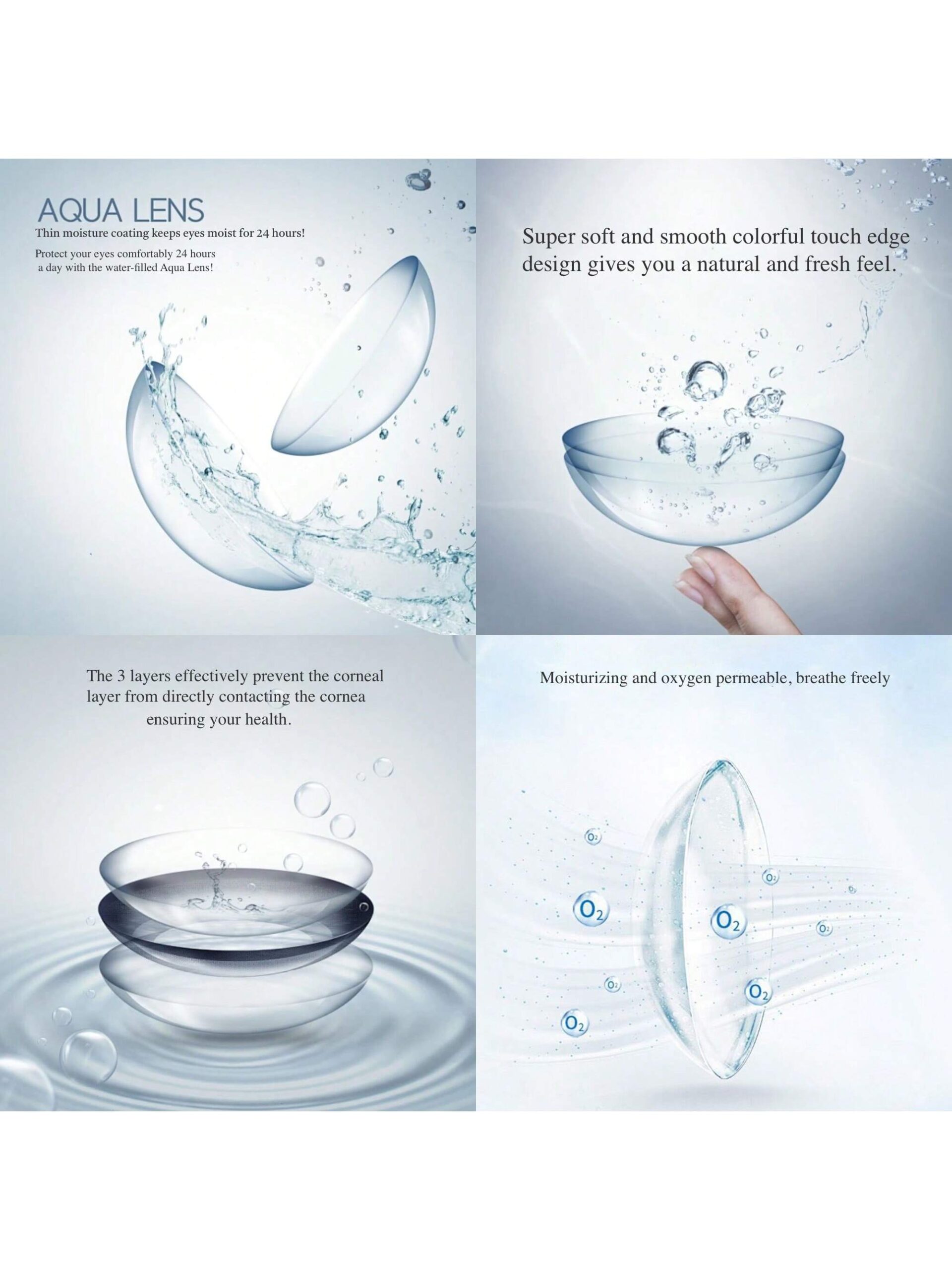 1 Pair Of Eye Grey Blue Makeup Colored Contact Lenses - Image 4