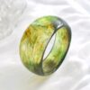 1pc Fashion Exaggerated Geometric Transparent Floral Resin Bangle