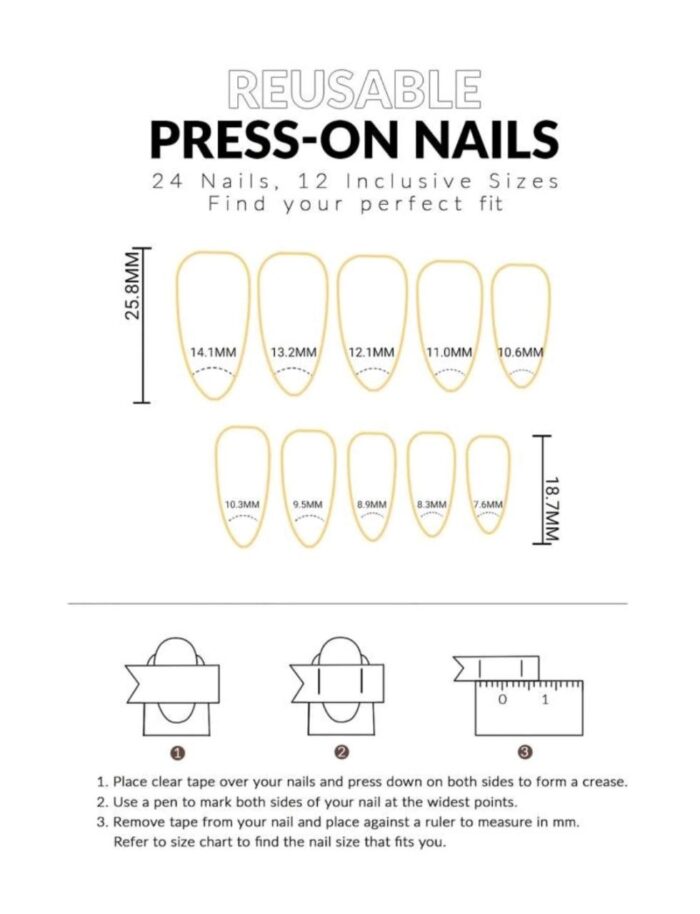 24Pcs Long Almond 3d Gelnails Makes Flower Nails Design French Tip Press On - Image 5