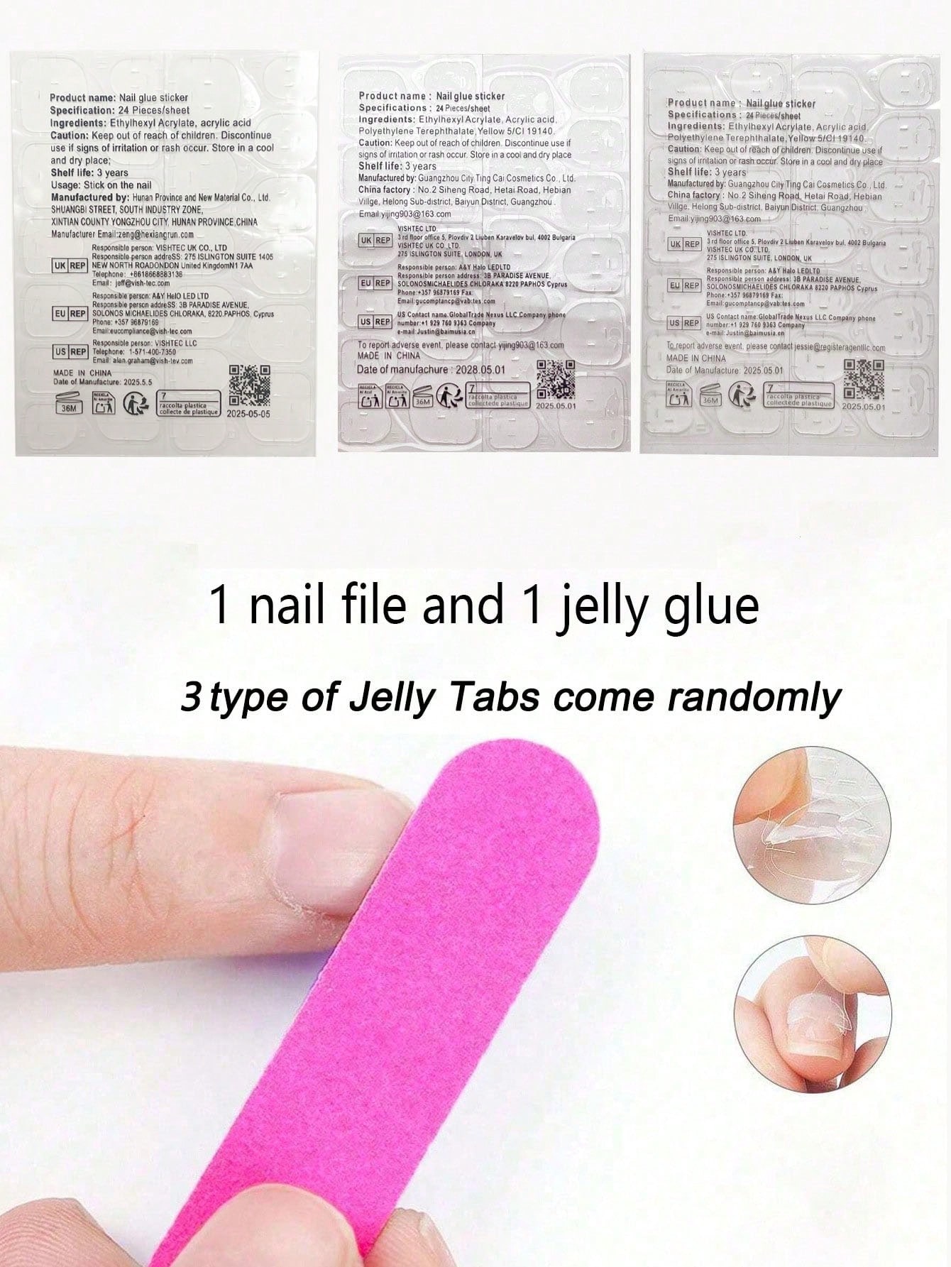 24pcs/Set Almond-Shaped French Elegant 3D Ocean Style Starfish Waterdrop Flower Decor Full Coverage Press-On Nails - Image 6