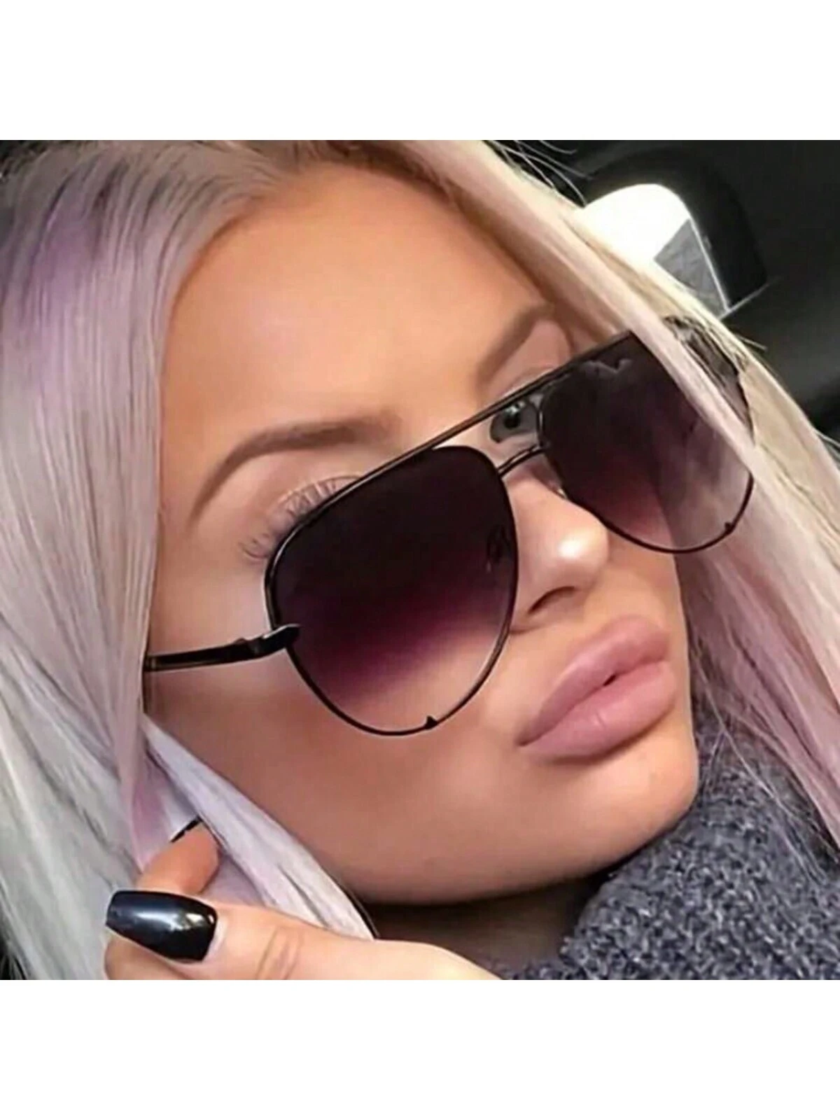 Classic Double-Bridge Vintage Oversized Frame Fashion Fashion Glasses