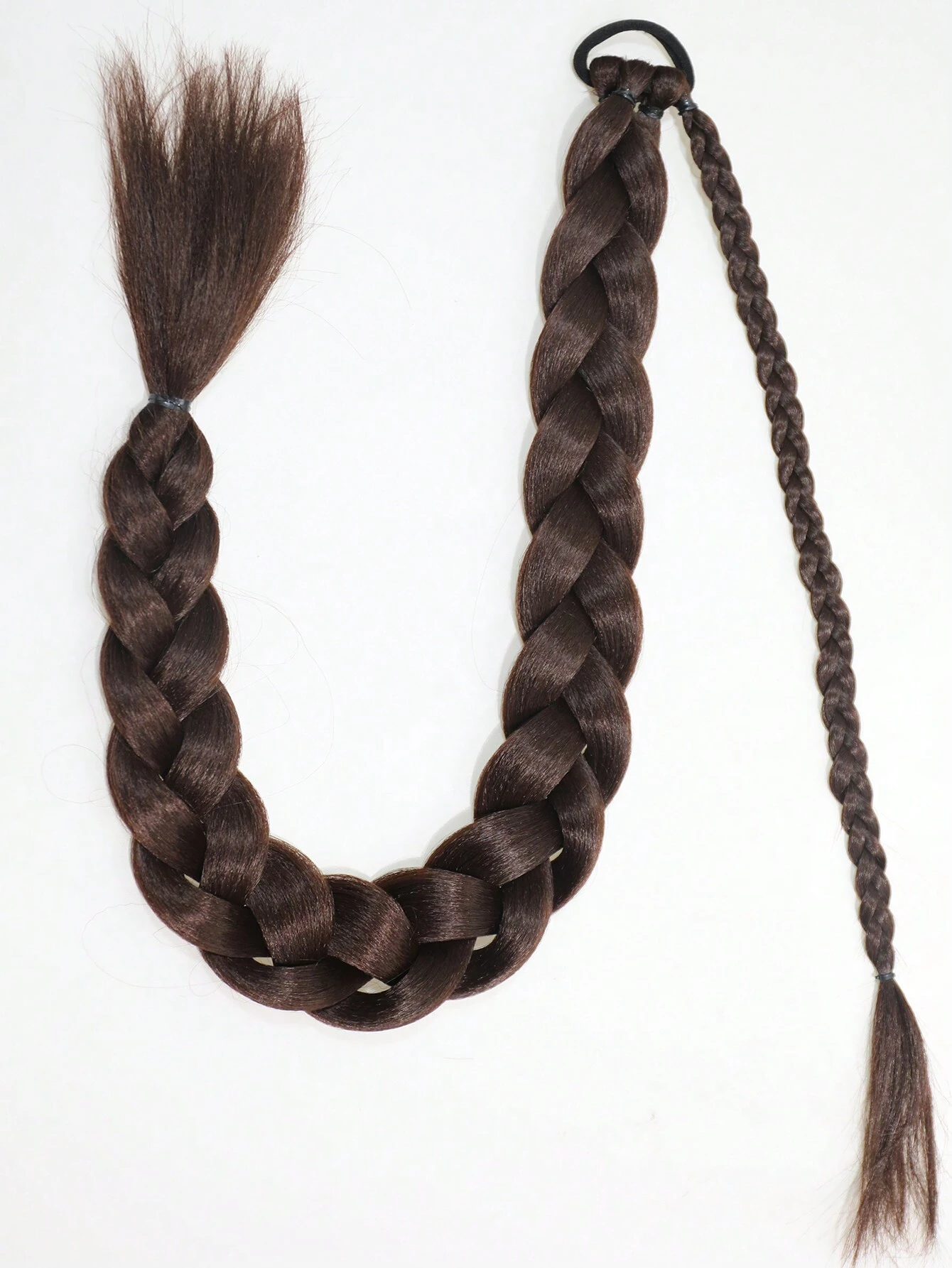 Long Ponytail Hair Extensions, Straight Women's 26inch Braided Straight Winding Hair Extensions - Image 6