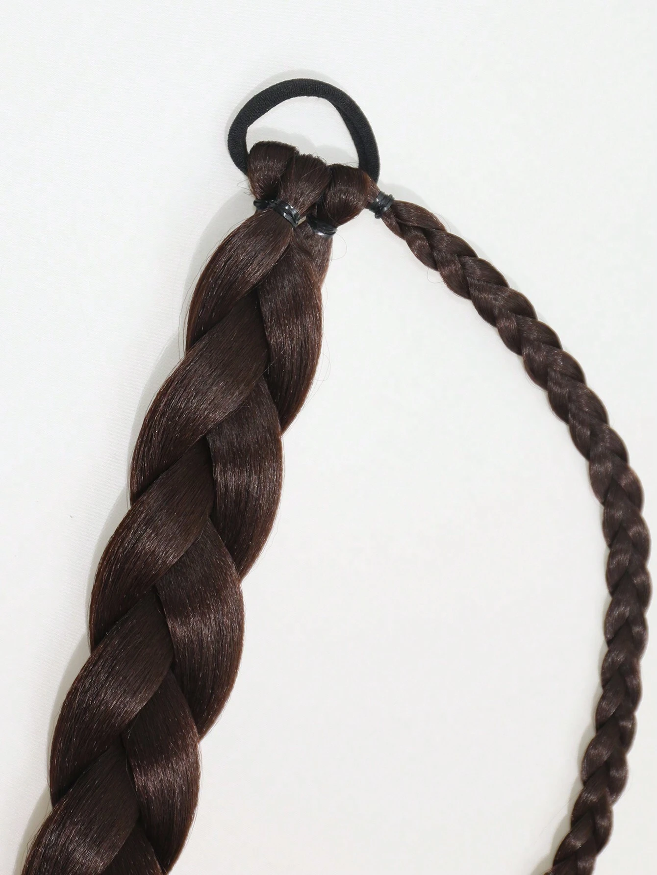 Long Ponytail Hair Extensions, Straight Women's 26inch Braided Straight Winding Hair Extensions - Image 4