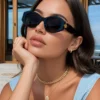 Retro Cat Eye Frame Fashion Fashion Glasses, Plastic Classic Style