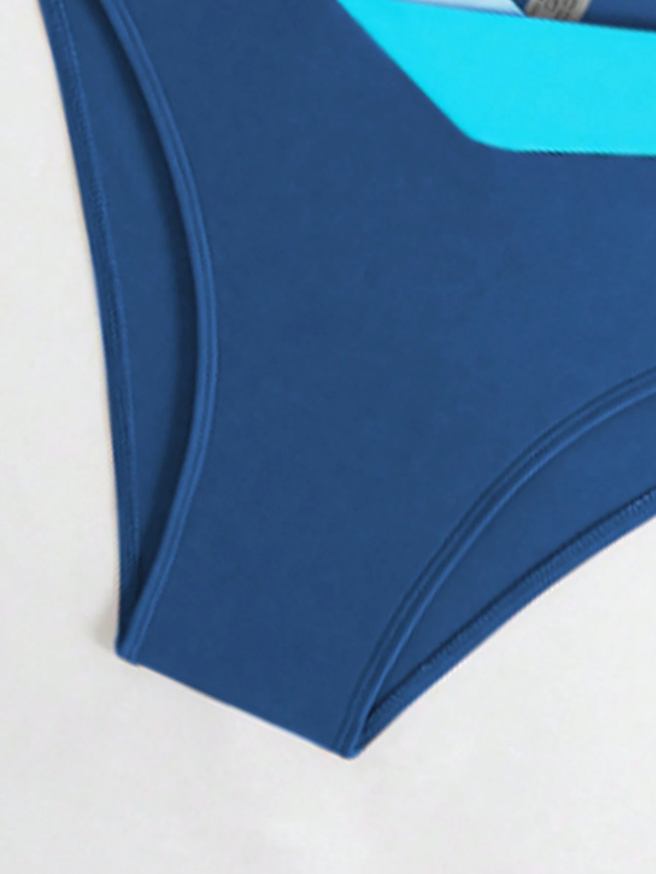 Swim Chiccia Women's New Summer Colorblock Triangle Halter Tie Bikini Set - Image 7