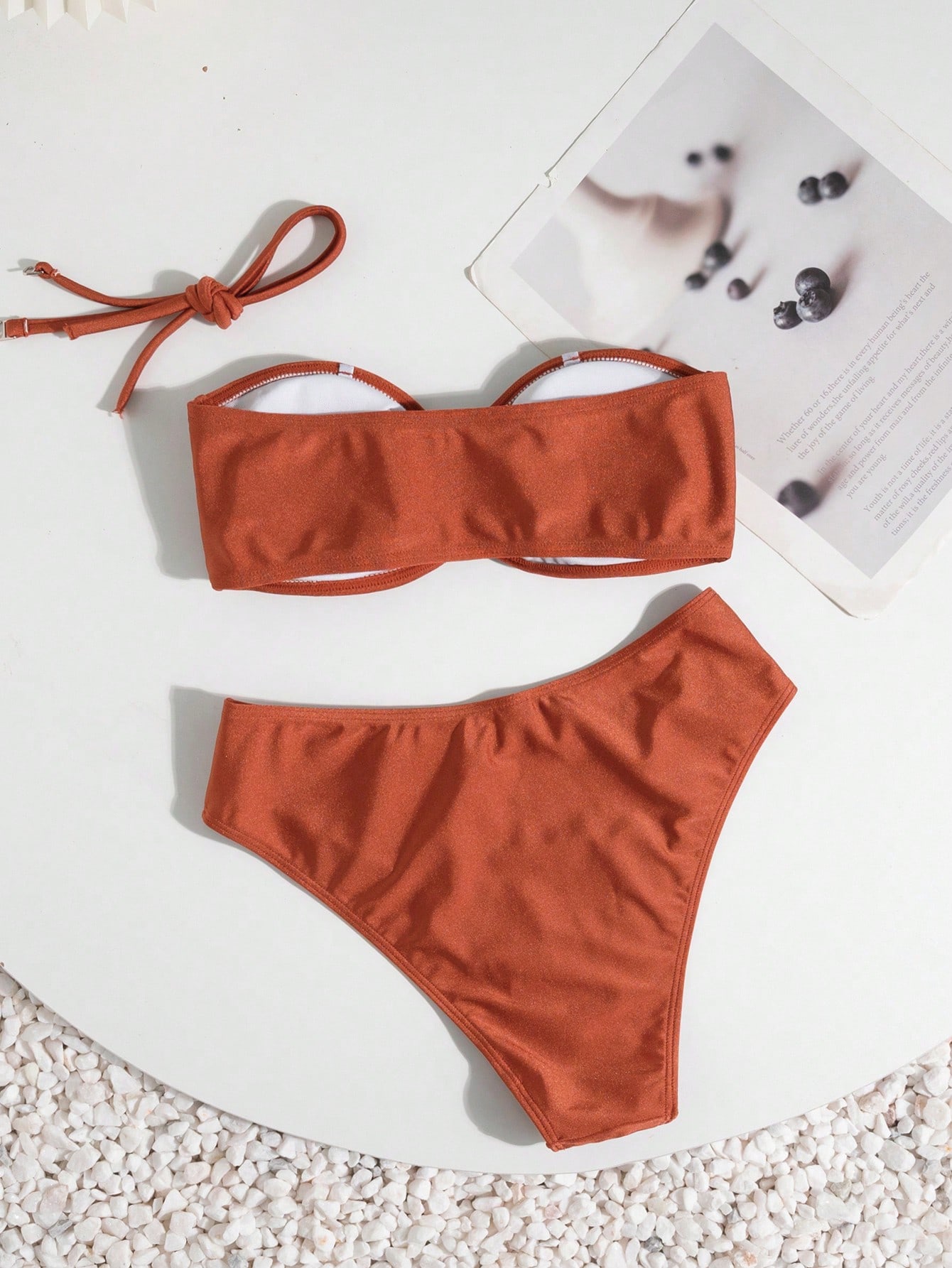 Swim Chiccia Women's Solid Color Fashionable Sexy Bikini Set - Image 7