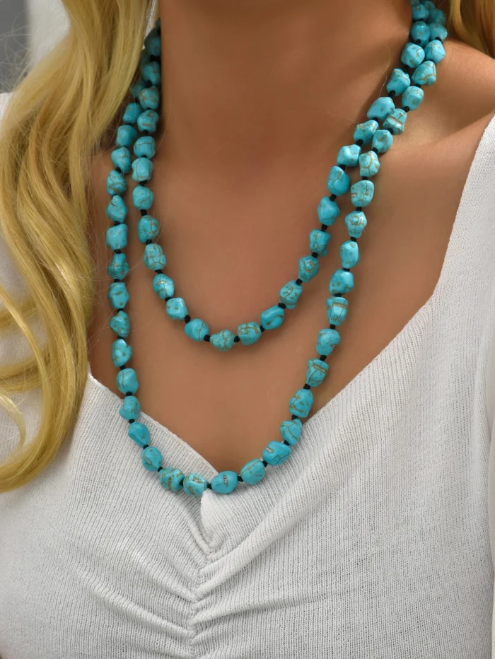 Turquoise Beaded Layered Necklace