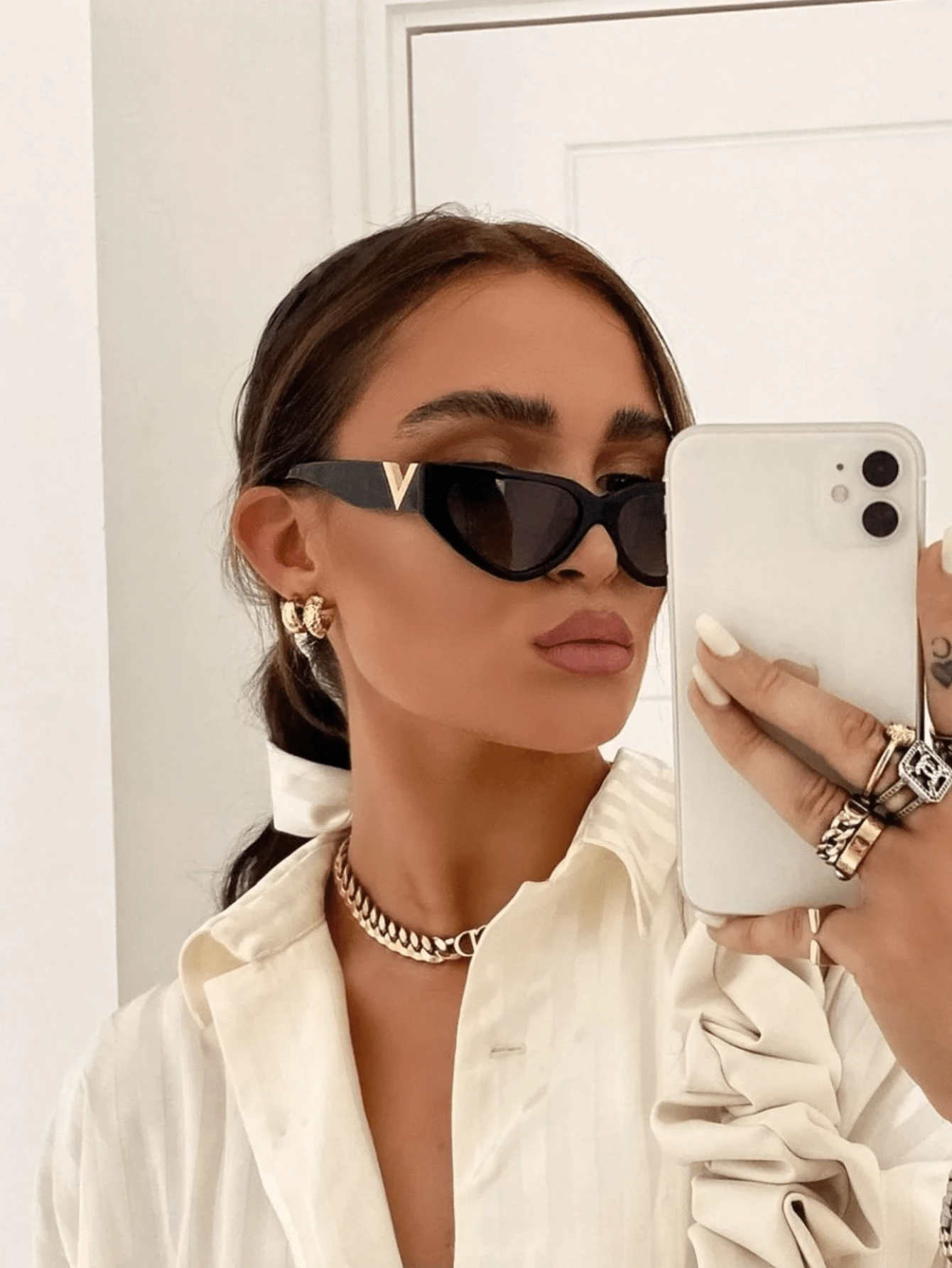 1 Pair Women's Cat Eye V-Shaped Fashion Fashion Glasses