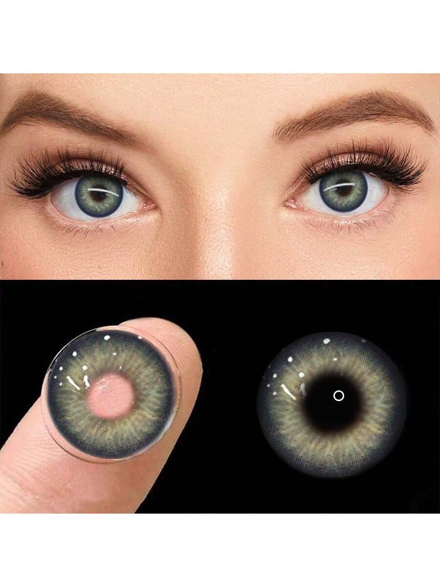 1 Pair Of Green Contact Lenses For Eye Beauty Eye Cosmetics Diameter 14.5 Mm - Image 2
