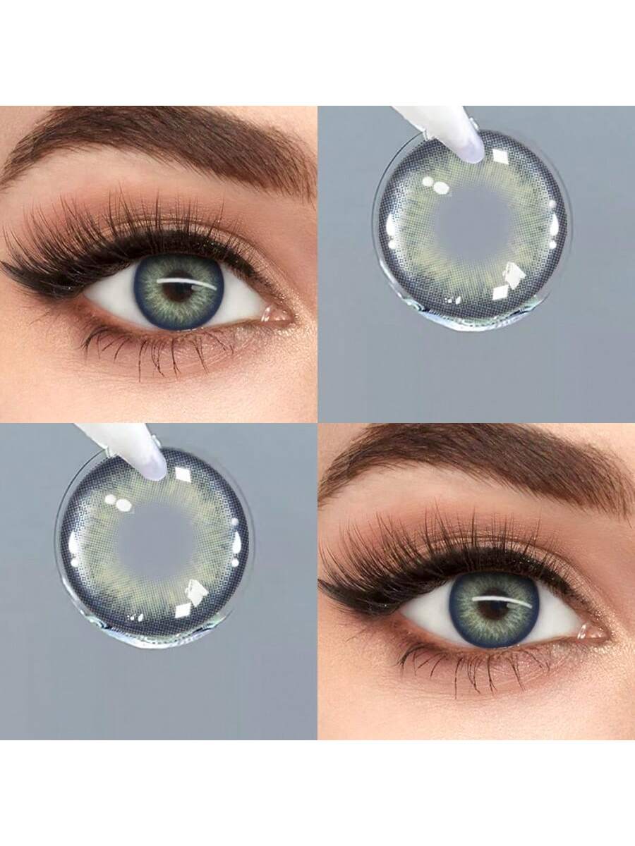 1 Pair Of Green Contact Lenses For Eye Beauty Eye Cosmetics Diameter 14.5 Mm - Image 3