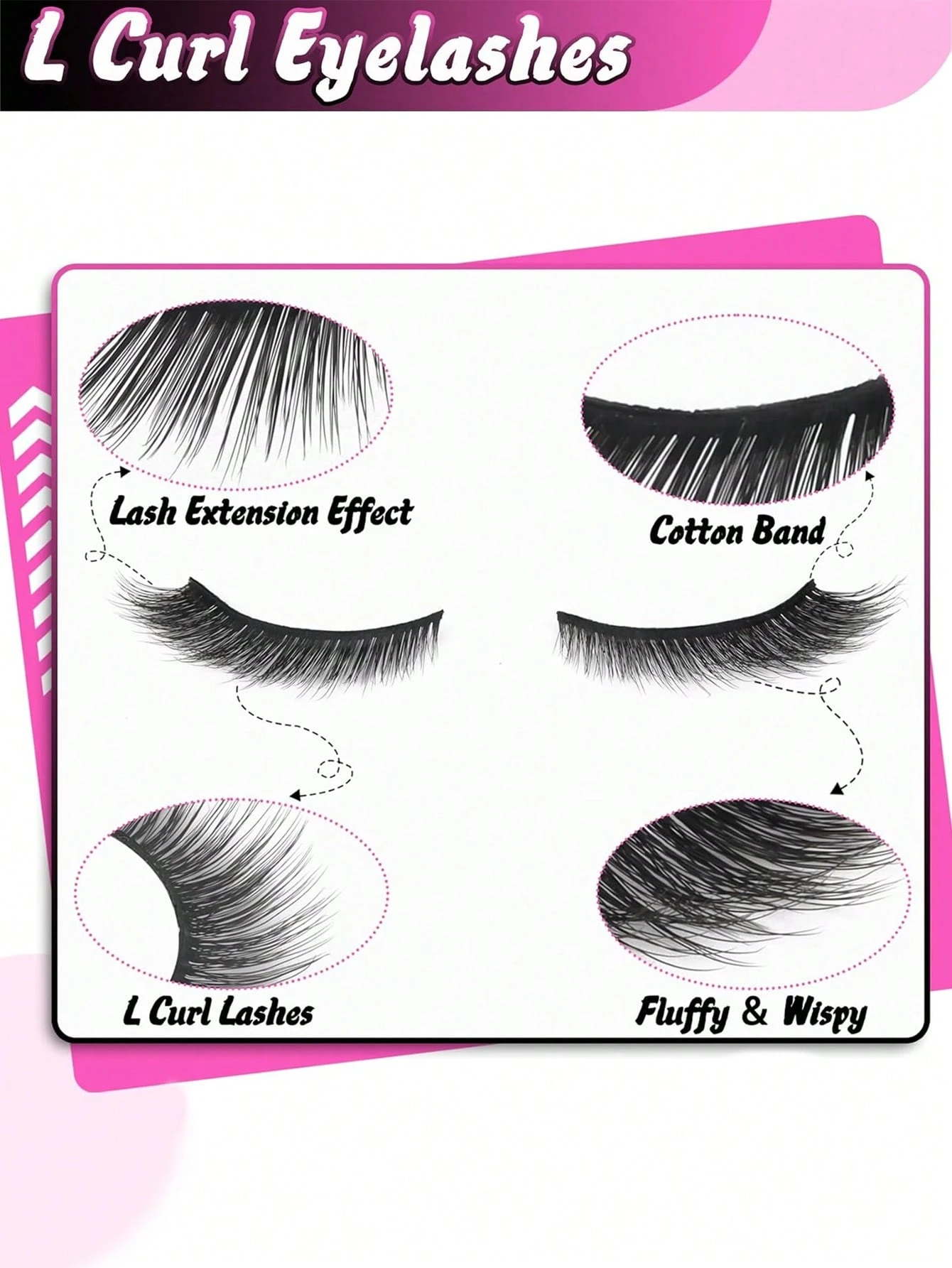 5 Pairs/Pack Cat Eye False Eyelashes Fox Eye Angel Artificial Mink Super Large Curly Fluffy False Eyelashes 6D False Eyelashes - Image 5