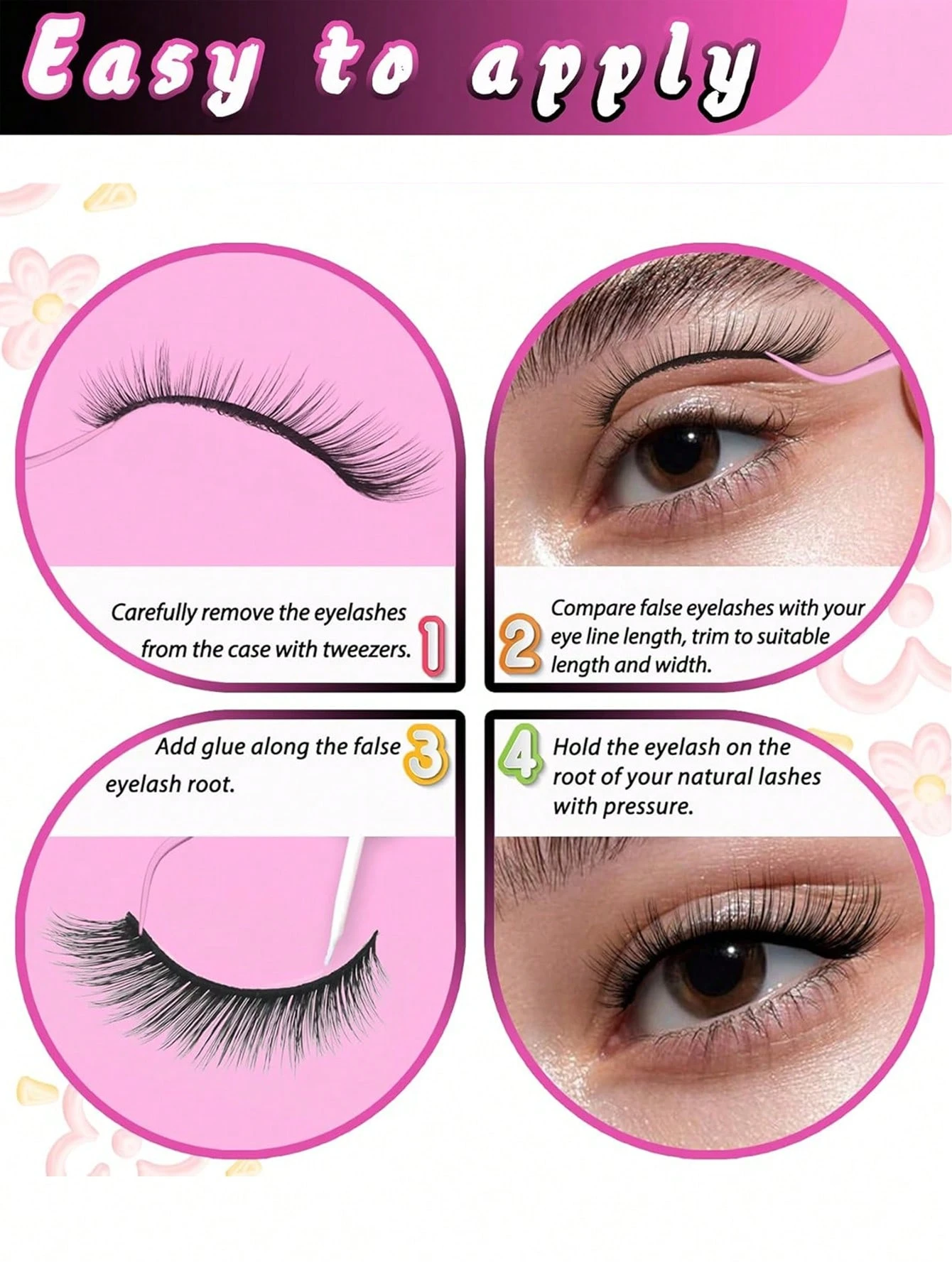 5 Pairs/Pack Cat Eye False Eyelashes Fox Eye Angel Artificial Mink Super Large Curly Fluffy False Eyelashes 6D False Eyelashes - Image 6