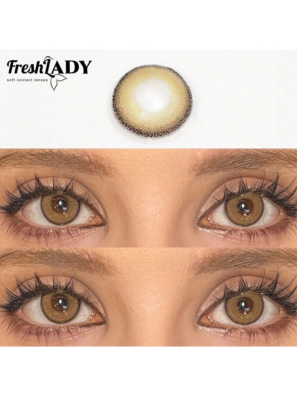 FRESH LADY Aesthetic Eye Look Mia Brown Colored Lenses 1 Year Disposable - Image 2