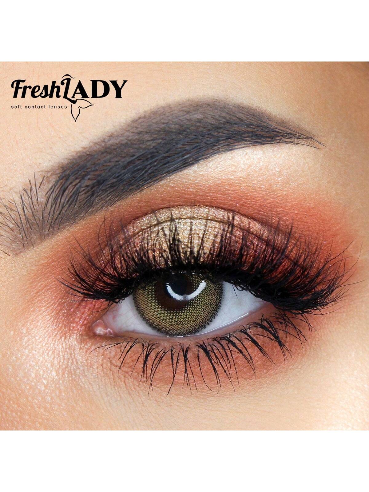 FRESH LADY Aesthetic Eye Look Mia Brown Colored Lenses 1 Year Disposable - Image 4