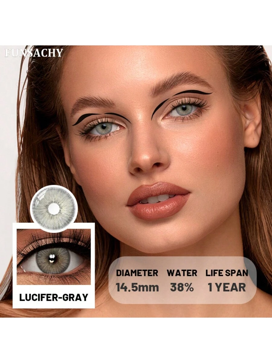 FUNSACHY Gray Colored Contact Lenses Natural Look - Image 2