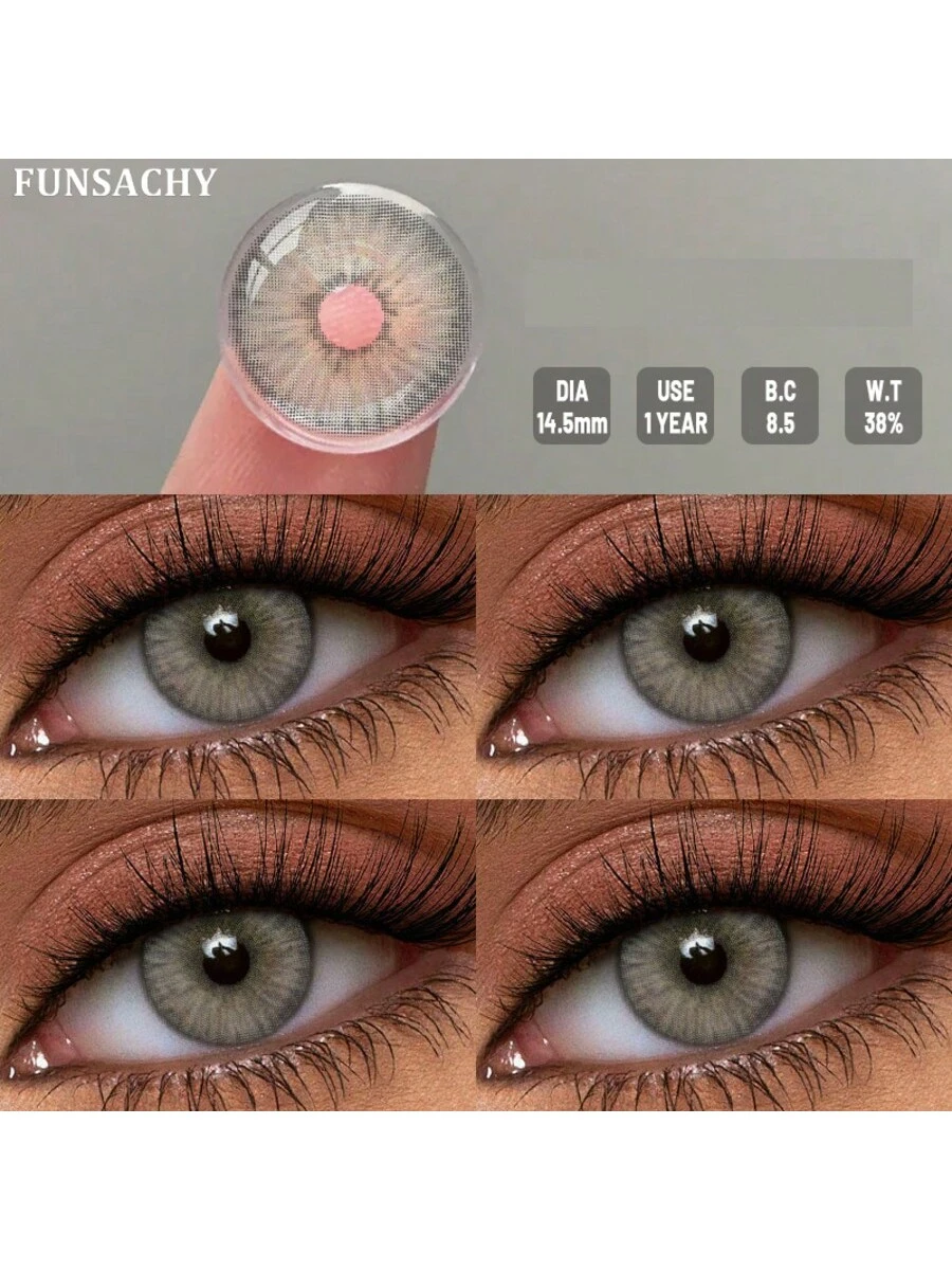 FUNSACHY Gray Colored Contact Lenses Natural Look - Image 3
