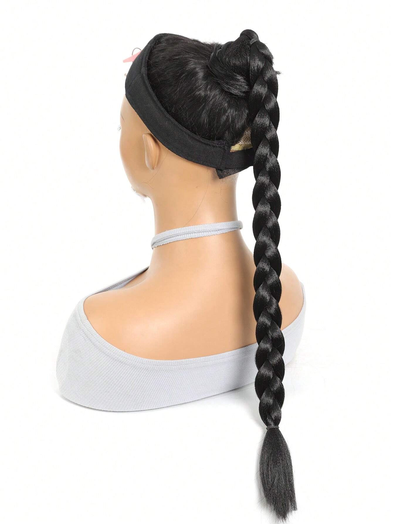 Ponytail Extensions Synthetic Boxing Braids Ponytail Hair Rope For Women High Temperature Fiber Black / 28 inchPonytail - Image 3