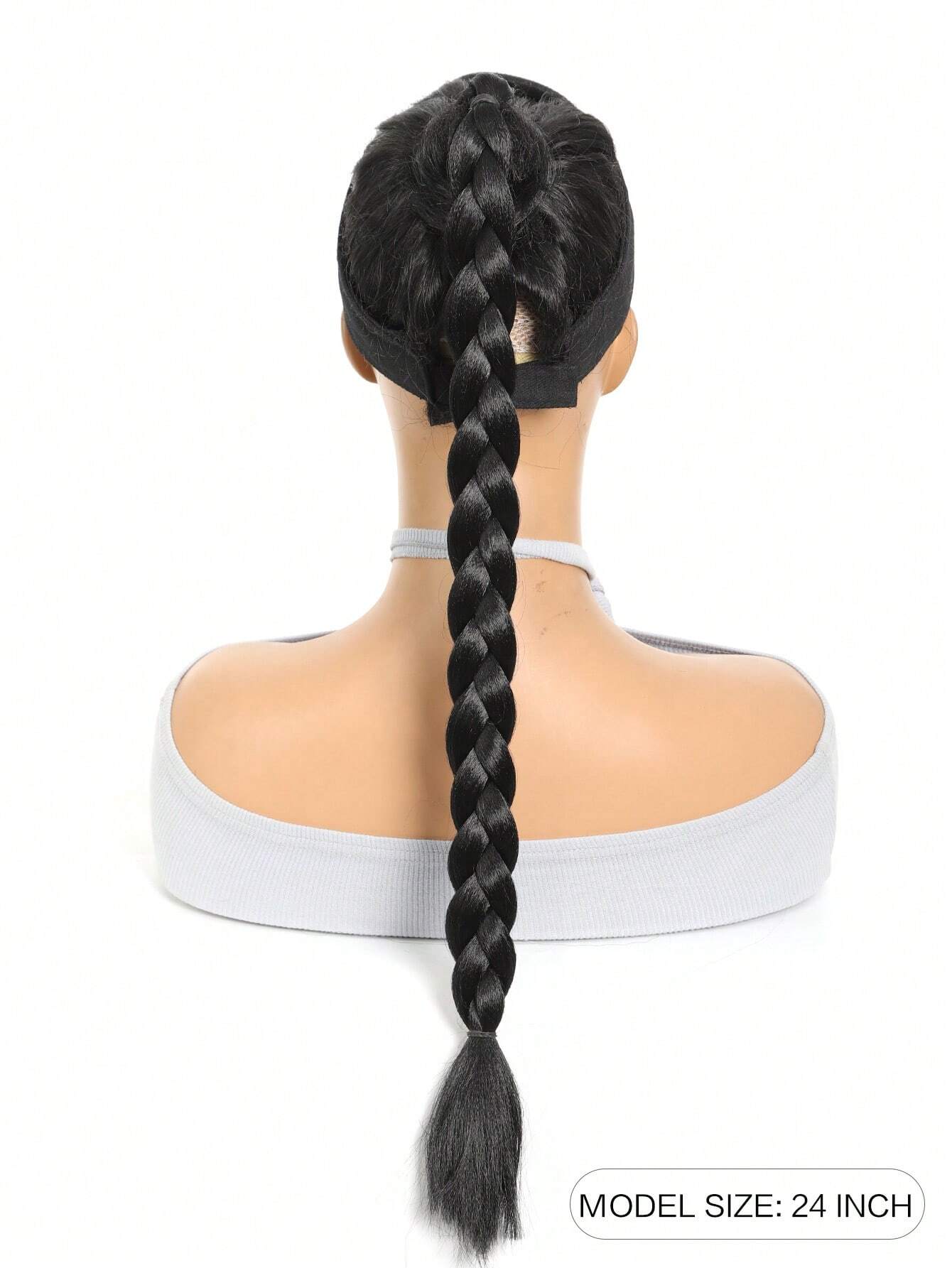 Ponytail Extensions Synthetic Boxing Braids Ponytail Hair Rope For Women High Temperature Fiber Black / 28 inchPonytail - Image 8