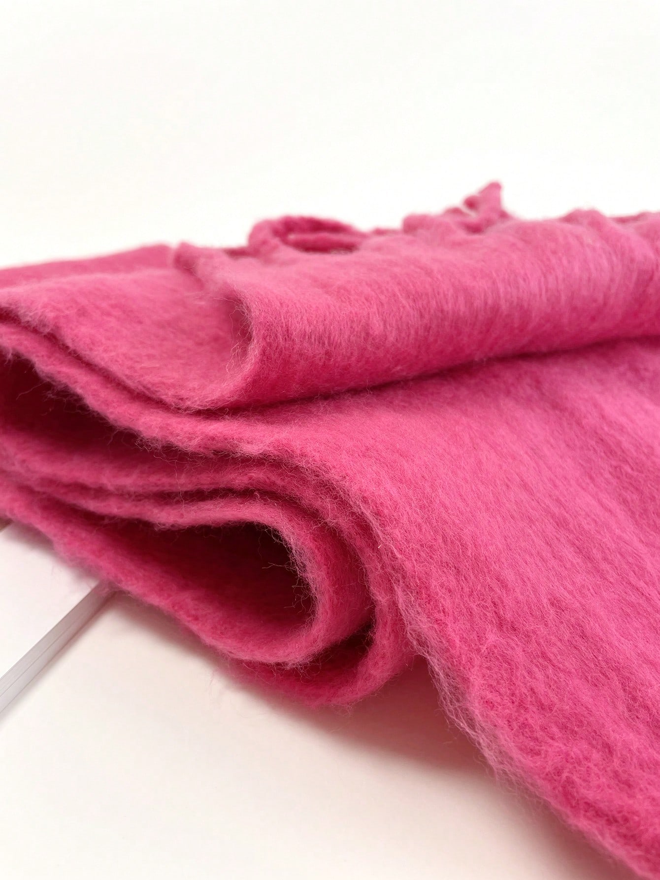 1pc Women's Fuzzy Long Scarf With Tassel For Winter - Image 5