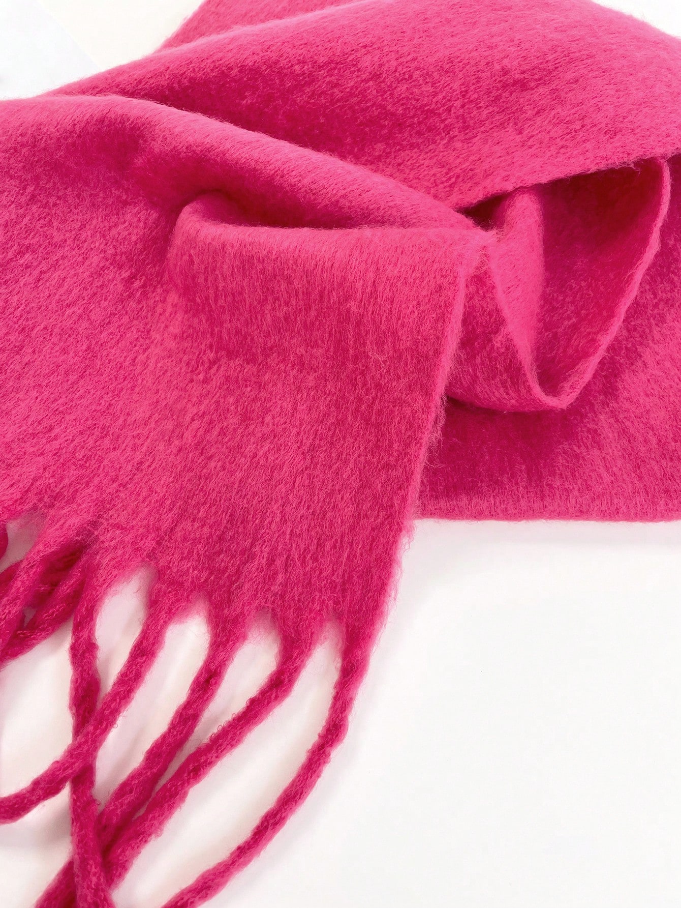 1pc Women's Fuzzy Long Scarf With Tassel For Winter - Image 6