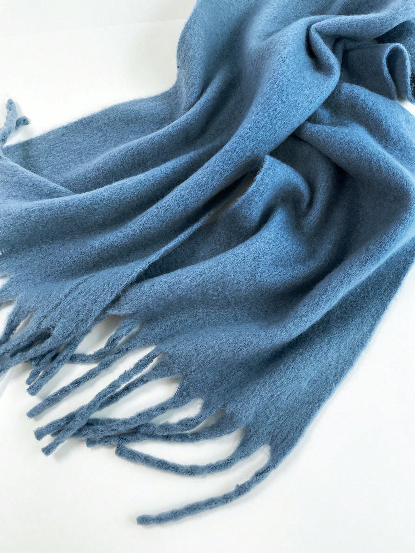 1pc Women's Fuzzy Long Scarf With Tassel For Winter - Image 7
