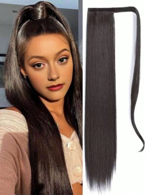 26Inch Long Wrap-Around Synthetic Hair Extension Ponytail