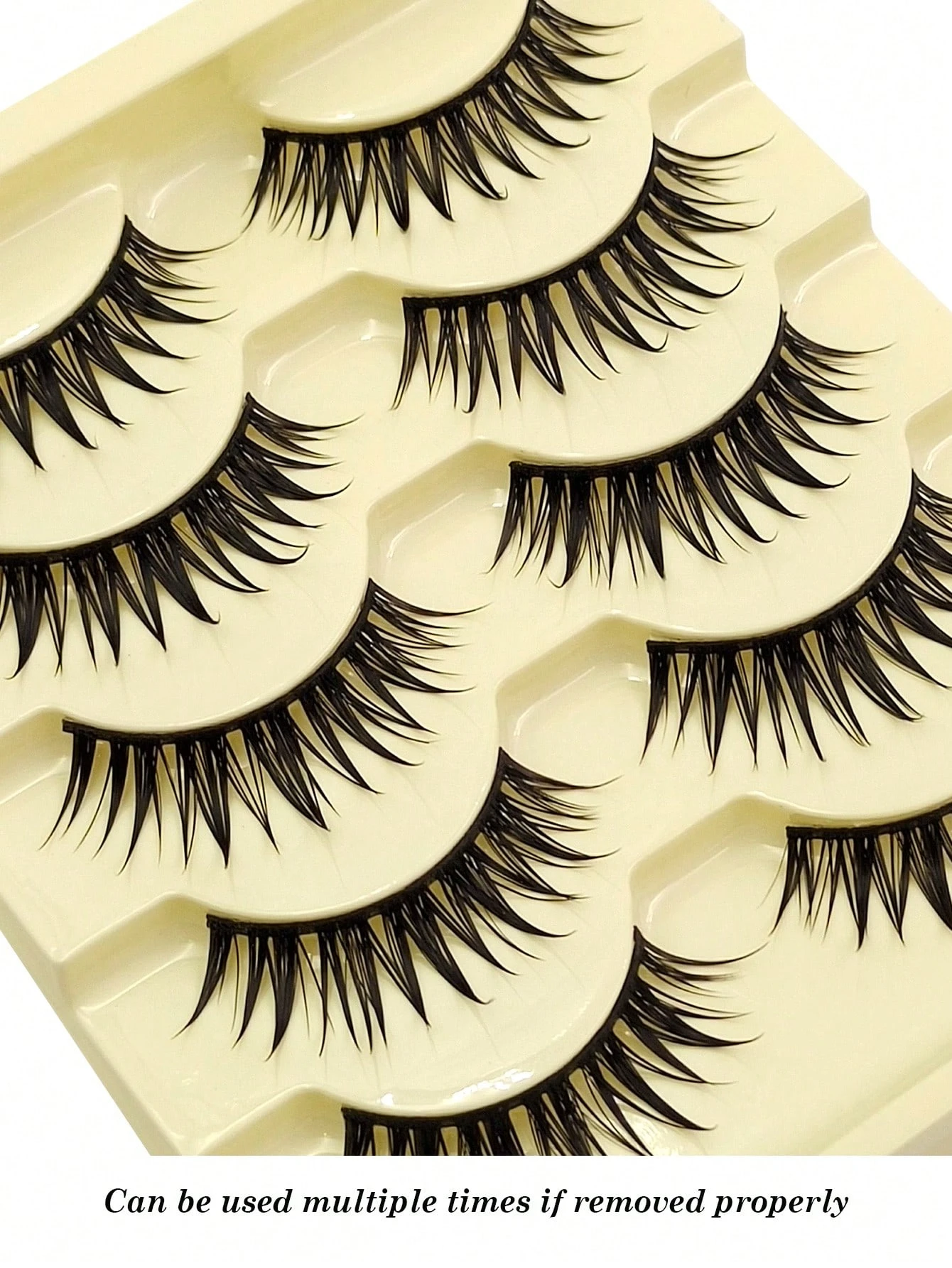 Asiteo 5 Pairs Anime Spiked False Eyelashes - Natural Thin Fake Lashes - Image 6
