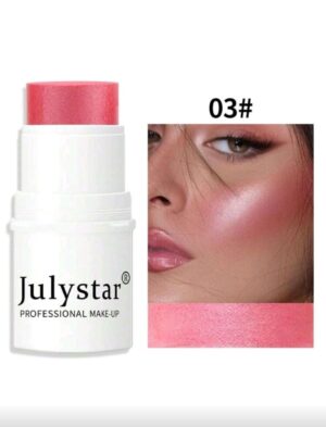 Julystar Professional Makeup Blush Stick, Long-wearing Highly Pigmented Cream Blus
