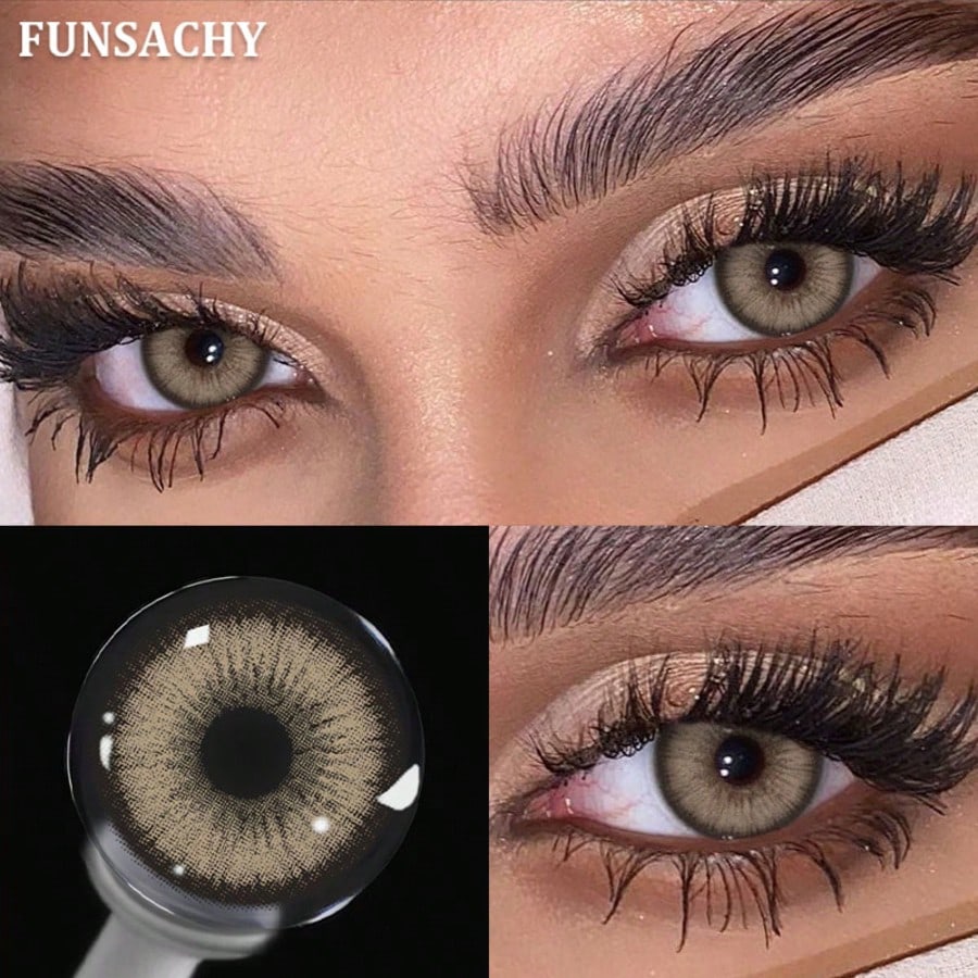 FUNSACHY CHARLOTTE-BROWN Colored Contact Lenses, Suitable For Natural Skin