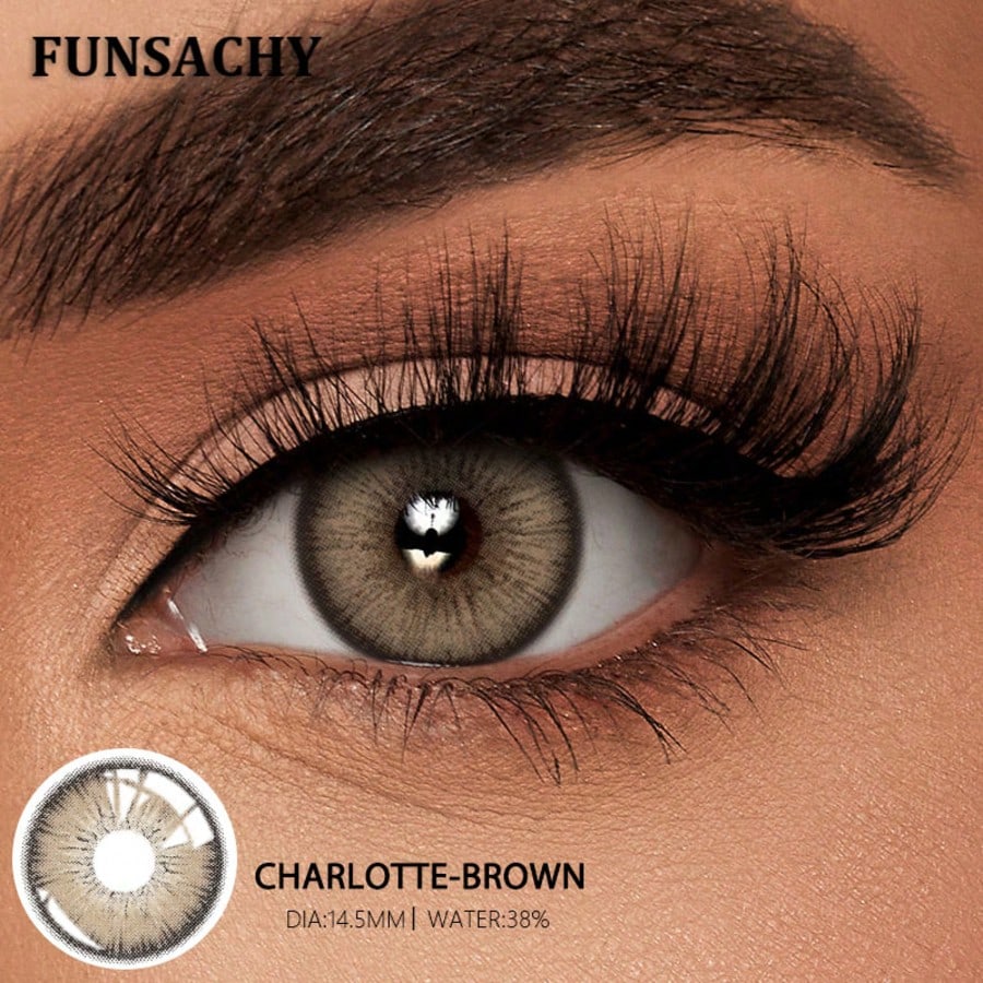 FUNSACHY CHARLOTTE-BROWN Colored Contact Lenses, Suitable For Natural Skin - Image 2