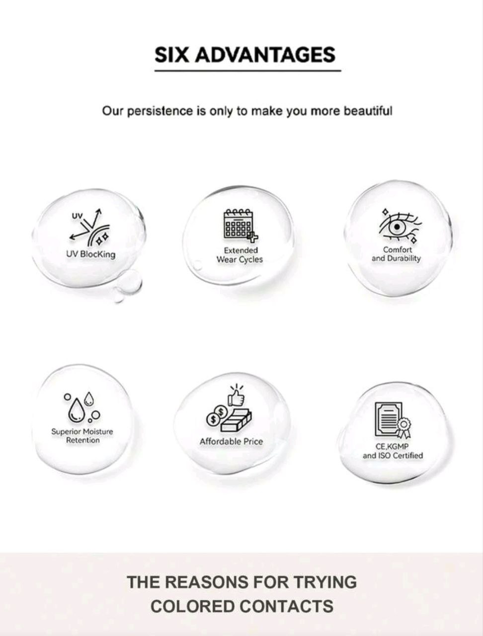 Lalens 1 Box (2 Pieces) 1 Year Disposable Crush Green Hazelnut Color Contact Lenses - Image 6