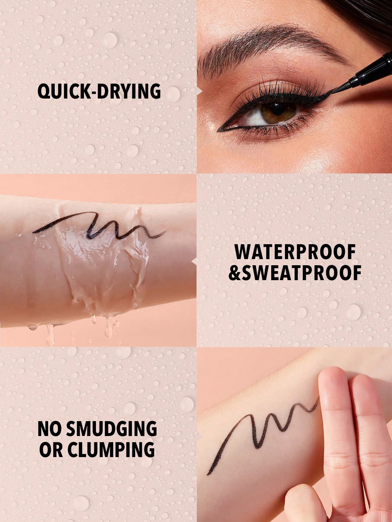SHEGLAM Uninterrupted Waterproof Liquid Eyeliner Waterproof Highly Pigmented Black Matte Eyeliner Pencil - Image 4