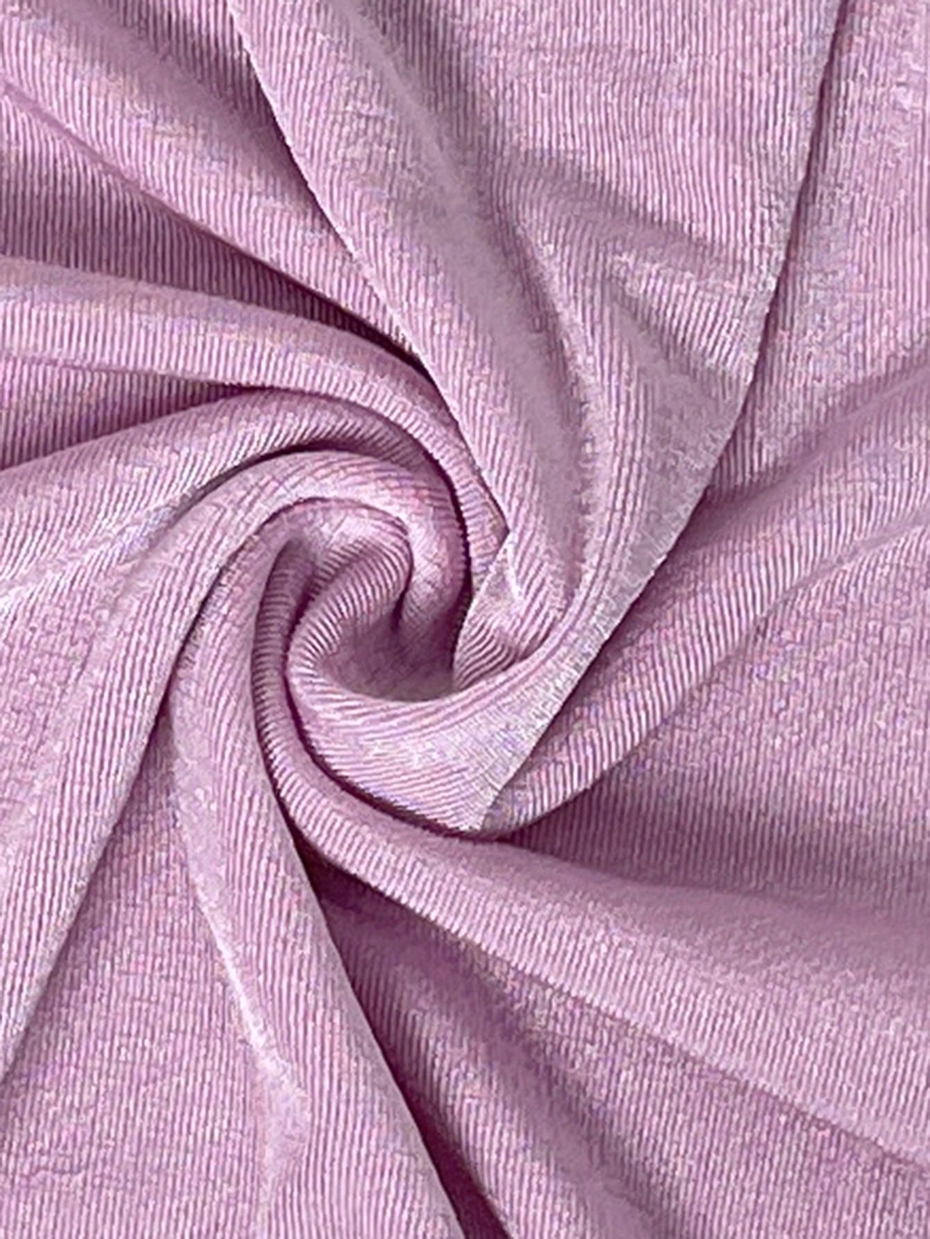 SHEIN SXY Sexy Minimalist Hollow Asymmetrical Shoulder Long Sleeve Pink T-Shirt - Image 6