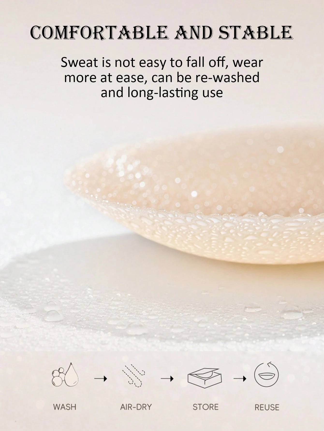 1 Pair Reusable Solid Color Nipple Covers With Storage Box, 8cm Thin Invisible Bra Pasties Suitable - Image 3