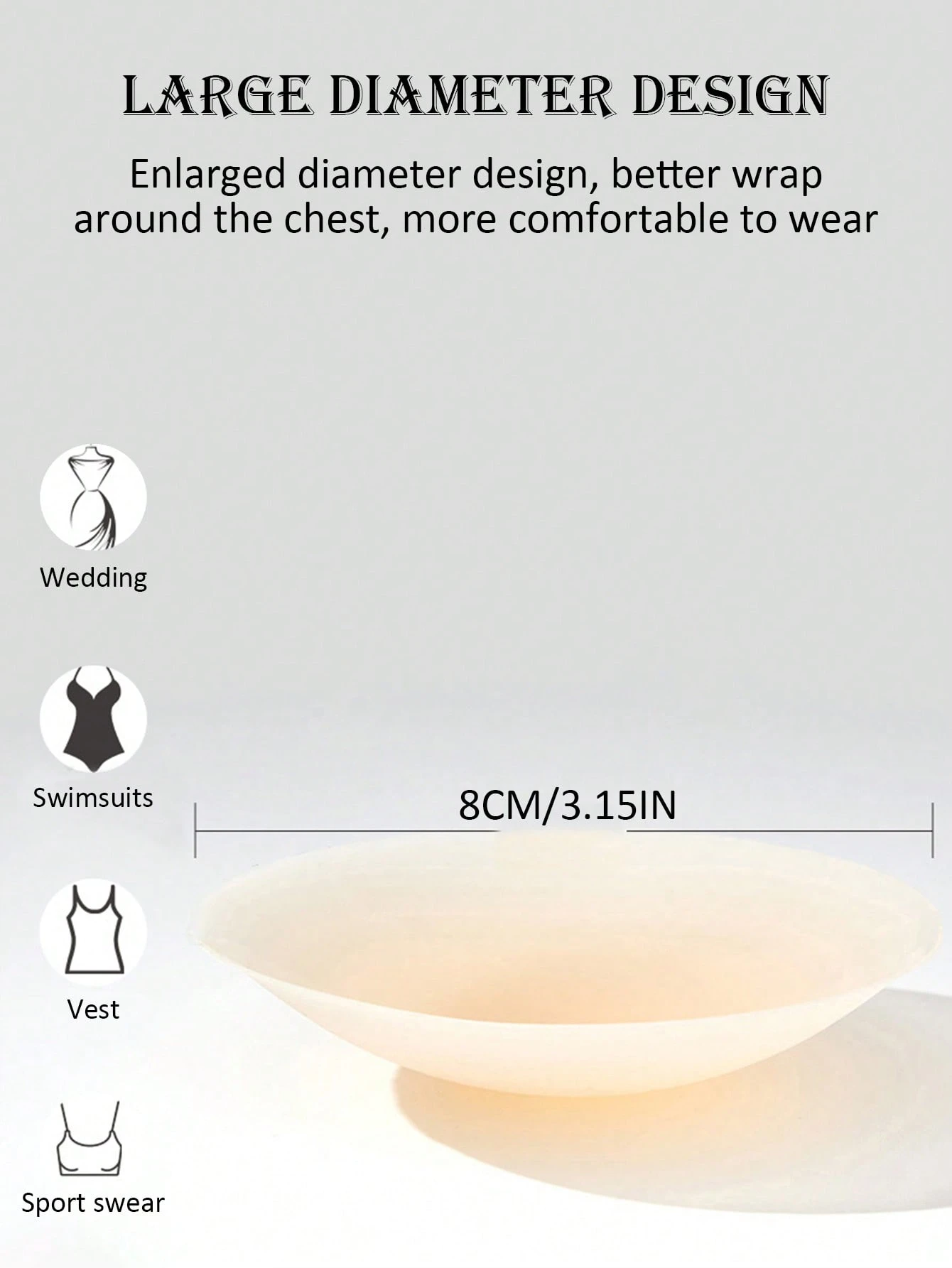 1 Pair Reusable Solid Color Nipple Covers With Storage Box, 8cm Thin Invisible Bra Pasties Suitable - Image 7